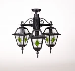 Потолочный светильник уличный Oasis Light FARO lead GLASS 91170A/3 lgG Bl