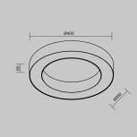 Потолочный светильник круглый светодиодный Maytoni Lua C093CL-36W4K-B (220V, круглые)
