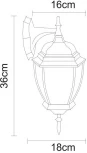 Настенный фонарь уличный Arte Lamp Pegasus A3152AL-1WG (220V, IP44)