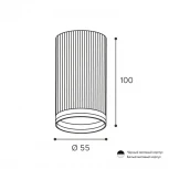 Точечный светильник накладной Wolta WSL-GU10/03BL под лампу GU10 Черный CORALLO