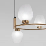 Подвесной светильник Wi-Fi Eurosvet Alva30183/4 латунь Alva 30183/4 (220V, управление смартфоном, голосовое управление, умный дом - Minimir Home, Алиса, Маруся, Салют, на тросе, круглые)