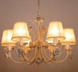 Подвесная люстра Abrasax 2031/6 (cream pearl) (220V, на цепи, цветы, розы)