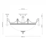 Потолочная люстра Lucia Tucci Barletta 181.8 D620 coffe gold (220V)