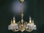 Подвесная люстра Reccagni Angelo 4751 L 4751/5 (220V, подвески, на цепи, подсвечник, свеча)