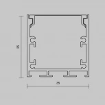 Алюминиевый профиль накладной-подвесной 35x35 3 м Maytoni 633004