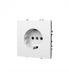 Розетка с заземлением (белый глянцевый) Voltum S70 VLS040101