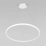 Умный подвесной светильник Eurosvet Collars 90264/1 белый (регулировка яркости, LED, 220V, пульт управления, на тросе, кольцо)