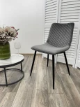 Обеденный стул M-City TINTIN BLUVEL-14 GREY / черный каркас