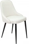 Стул для кухни Бюрократ KF-5 молочный Velvet 20 металл черный на ножках (KF-5/VELV20)