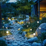 Уличный светильник Odeon Light Notte 7123/1GLA акрил/металл LED 1W 24V (IP65)