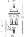 Настенный фонарь уличный ASTORIA 2M 91401M Bl овал Oasis Light (220V, фонарь, IP44)
