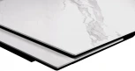 Стол DikLine SFE160 Керамика Белый мрамор/подстолье черное/опоры черные (2 уп.) 00-00069621