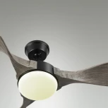 Люстра на штанге-вентилятор Sonex Storm 7702/24L черный/серое дерево LED 24Вт 3000-6000K D1320 пульт ДУ VIVA (220V, вертолет)