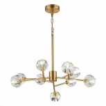 Подвесная люстра на штанге ST Luce Romano SL1166.303.09 (220V, хрусталь, на цепи, шарики, молекулы)