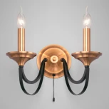 Бра Eurosvet Lazzaro 60098/2 черный (220V, выключатель, свеча)