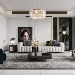 Потолочная люстра хрустальная на штанге Arte Milano Sorrento-8909 378909/8/300/580 GD (220V)