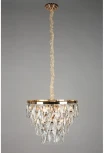 Подвесная люстра ярусная Omnilux 729 OML-72903-12 (220V, хрусталь, на цепи, круглые)