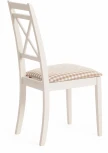 Стул Picasso (PC-SC) дерево гевея, 45х53х97см, ivory white (слоновая кость 2-5), ткань: клетка мелкая (S505-18) Tetchair 12349