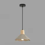 Подвесной светильник Lumion Eoliana 8351/1A черный/серый/бежевый, металл/дерево/цемент E27 60W 220V