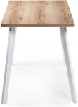 Стол деревянный Notta Тринити Лофт 140 25 мм дуб делано светлый / белый матовый 489658
