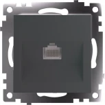 Розетка Ethernet RJ-45 (графит) Stekker Катрин 49418