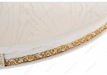 Деревянный стол Woodville Герцог молочный с золотой патиной 406086