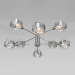 Умная потолочная люстра на штанге Eurosvet Arcada 70127/8 хром (220V)