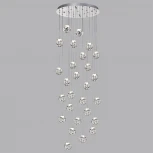 Потолочная каскадная люстра Odeon Light Jemstone 5084/120L хром/прозрачный/металл/акрил LED 120W 4000K 6000Лм (220V, на проводе)