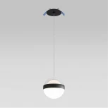 Подвесной светильник Odeon Light Roni 5075/12L черный/прозрачн./молочный/металл/акрил LED 12W 4000K 600лм (220V, на проводе, шар)