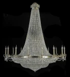 Подвесная большая люстра Dio D'Arte Lodi E 1.6.16.100 A (220V, хрусталь Elite, на цепи, подсвечник, свеча)