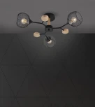 Потолочная люстра на штанге Seven Fires Maklen SF3385/3C-WT-WD