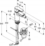 Смеситель Kludi Objekta 324160575 для биде