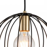 Бра Quebec 10176/1A E27*60W Black/Brass (220V, шар)