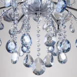 Подвесная люстра Eurosvet 3015 3015/12 хром/лазурный хрусталь Strotskis