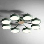 Потолочная люстра Move 8 Green Imperiumloft Move_01 (178258-26) (LED, 220V, пульт управления, круглые)