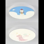 Потолочный светодиодный светильник круглый Natali Kovaltseva Kids INNOVATION STYLE 83123 с пультом ДУ 120W, 2 рассеивателя, белый, LED (регулировка яркости, для детской, 220V, круглые)