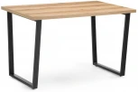Стол Woodville Лота Лофт 120 25 мм черный матовый / дуб делано светлый 489610