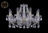 Подвесная люстра Art Classic 11.21 11.21.8.200.Gd.L (220V, хрусталь, на цепи, подсвечник, свеча)