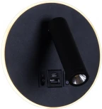 Настенный светильник светодиодный Reluce 86203-9.2-001KT LED12W+USB BK (220V, выключатель)