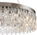 Подвесная люстра Indigo Anna V000386 (220V, хрусталь, на тросе, круглые)