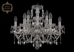 Подвесная люстра Art Classic 11.21 11.21.6+3.200.Cr.Sp (220V, хрусталь, на цепи, подсвечник, свеча)