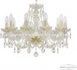 Подвесная люстра Bohemia 105 105/10/195 G (220V, подвески, на цепи, подсвечник, свеча)