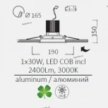Встраиваемый точечный светильник Arte Lamp Technika A2134PL-1WH (LED, 220V)