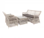 Лаунж-зона из искусственного ротанга, цвет бежевый 4SIS Латте LS2C2T-4-SET beige