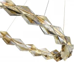 Подвесной светильник ST Luce Diamanta SL6009.203.01 Хром/Прозрачный, Янтарный LED 1*30W 3000K (220V, на тросе, кольцо)