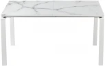 Стол Areal раскладной 140-180х80х75 белый мрамор с белыми ножками Bradex Home RF 0413
