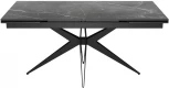 Стол DikLine KW160 мрамор С45 (керамика черная)/опоры черные 00-00071269