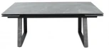 Стол Монако, Керамогранит, Черный матовый муар/Bayona grey/, Аврора