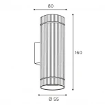 Настенный светильник Wolta WSL-GU10/W18BG-2 под лампу GU10 Черный / золотой NIMB