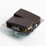 Переключатель двухклавишный (коричневый) Stekker Катрин 49170